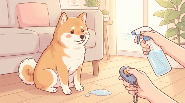 室内でマーキングする柴犬と対策グッズ