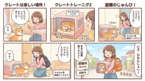 ペットのための防災訓練マニュアル｜クレートトレーニングと避難練習