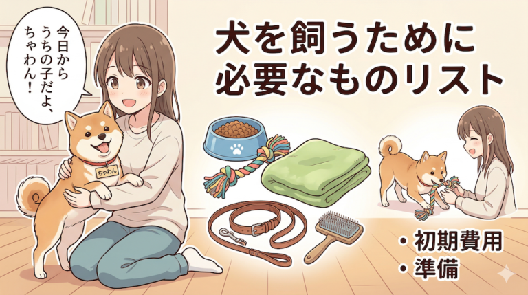 【2026年完全版】犬を飼うために必要なもの全リスト｜初期費用と準備