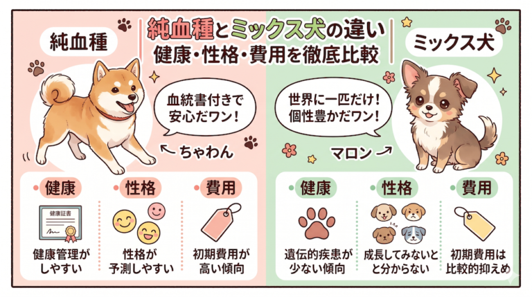 純血種とミックス犬の違い｜健康・性格・費用を徹底比較【選び方ガイド付き】