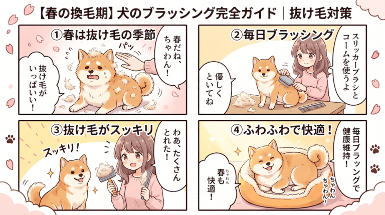 【春の換毛期】犬のブラッシング完全ガイド｜犬種別ブラシ選びと抜け毛対策