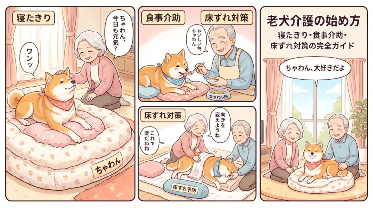 老犬介護の始め方｜寝たきり・食事介助・床ずれ対策の完全ガイド
