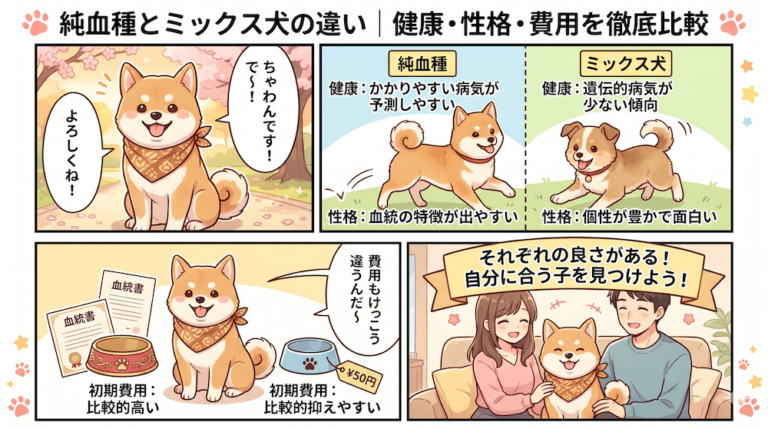 純血種とミックス犬の違い｜健康・性格・費用を徹底比較【選び方ガイド付き】