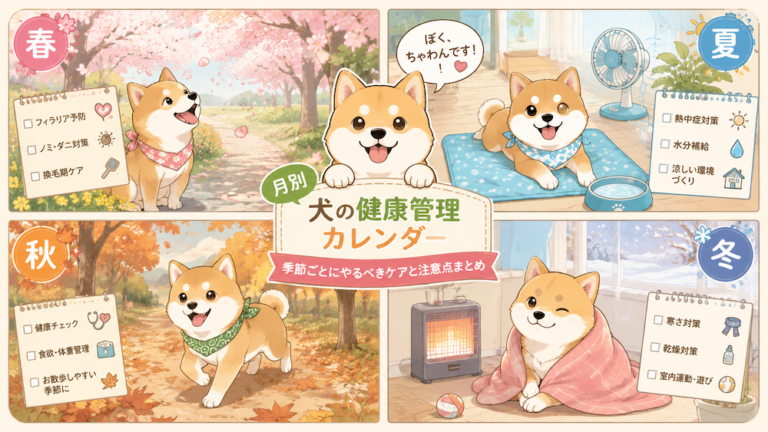 月別・犬の健康管理カレンダー｜季節ごとにやるべきケアと注意点まとめ
