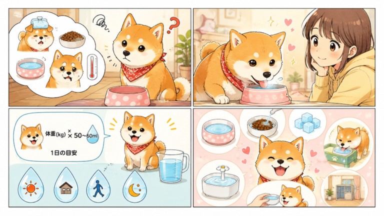 犬がお水を飲まない原因と対策｜1日の適切な水分量と飲水を増やす7つの方法