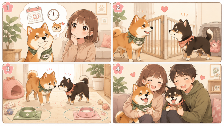 2頭目の犬を迎えるベストタイミングと段階的な導入手順【失敗しない多頭飼い】