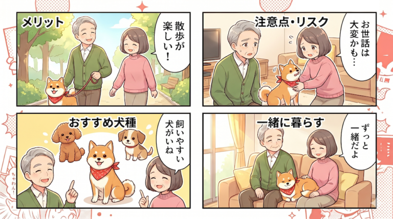 60代・70代から犬を飼うメリットと注意点｜高齢者におすすめ犬種と介護リスク