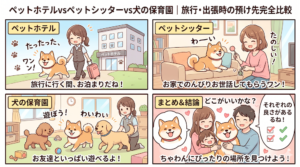 ペットホテルvsペットシッターvs犬の保育園｜旅行・出張時の預け先完全比較