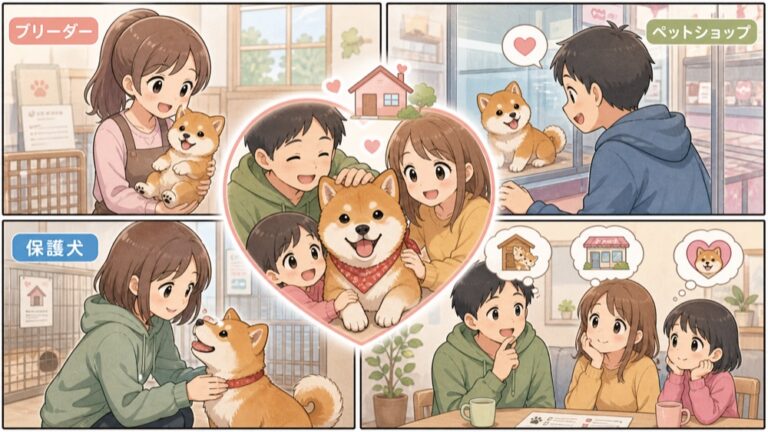 ブリーダー・ペットショップ・保護犬どこで迎える？費用・リスク・メリットを徹底比較