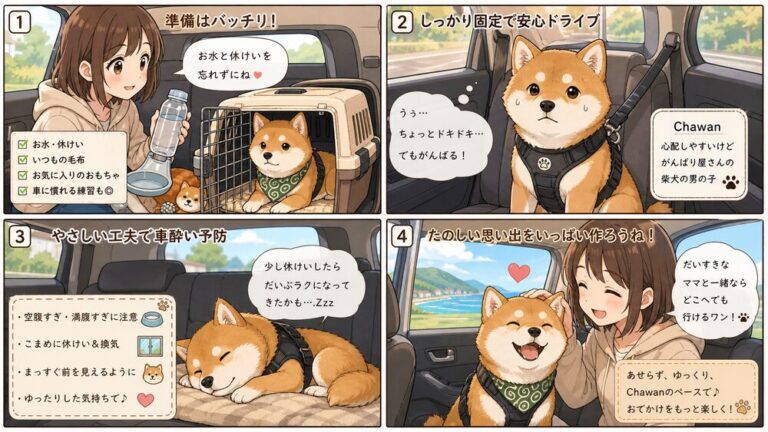 犬の車酔い対策と安全な車載方法｜キャリー・シートベルト・酔い止めの選び方