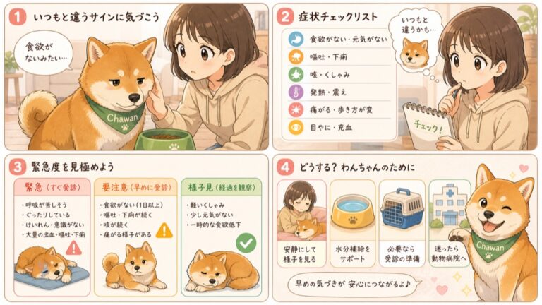犬の病気の症状一覧｜緊急度別の見分け方と対処法