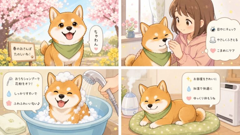 犬の花粉症対策と春のケアポイント｜アレルギー対策も解説