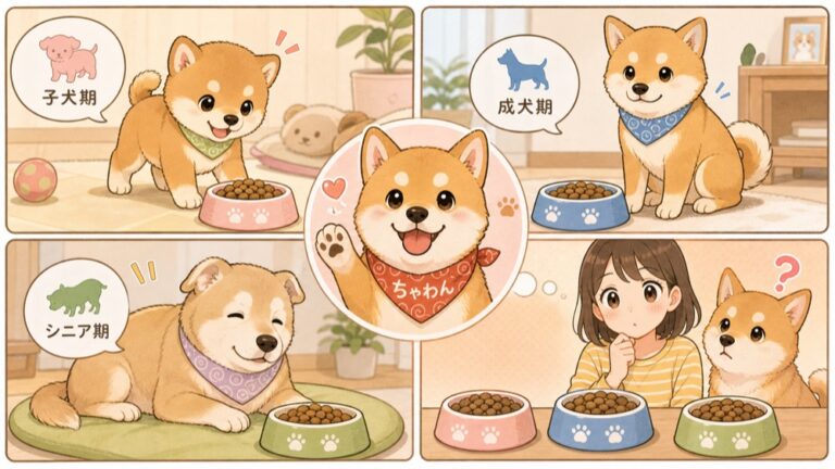 【年齢別】犬のドッグフード選び方ガイド｜子犬・成犬・シニア犬の違いと切り替え時期