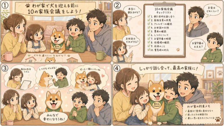 犬を迎える前に家族全員でする10の会議｜後悔しないための確認事項チェックリスト