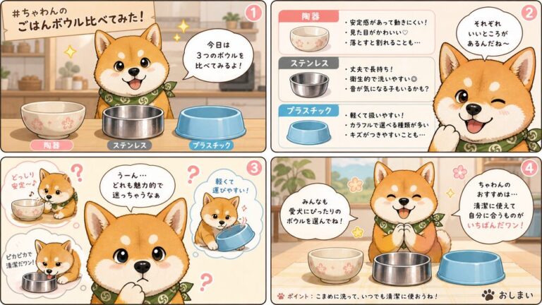 犬の食器素材（陶器・ステンレス・プラスチック）完全比較｜衛生・安全・使いやすさ