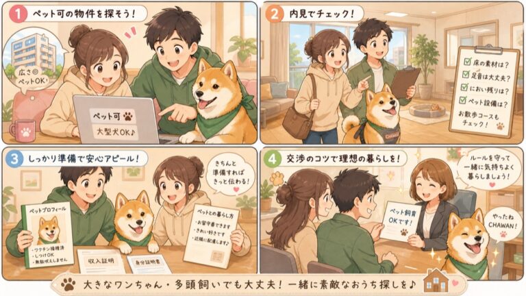 ペット可賃貸物件の探し方と審査に通るコツ｜大型犬・多頭飼いの交渉術