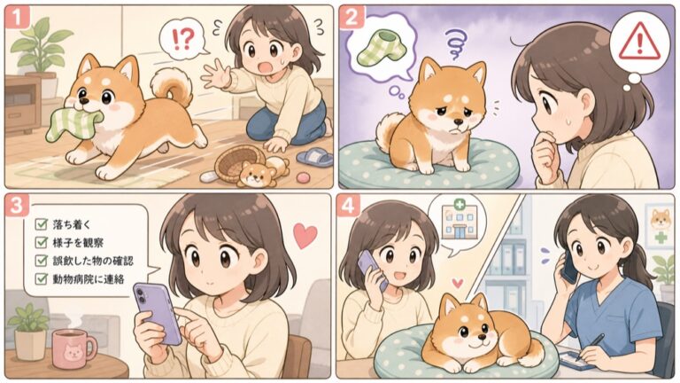犬の誤飲・誤食の緊急対処法｜異物を飲み込んだ時に最初にすること