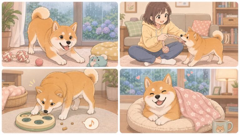 雨の日の犬の遊び方20選｜室内でできる運動・知育・散歩代替アイデア