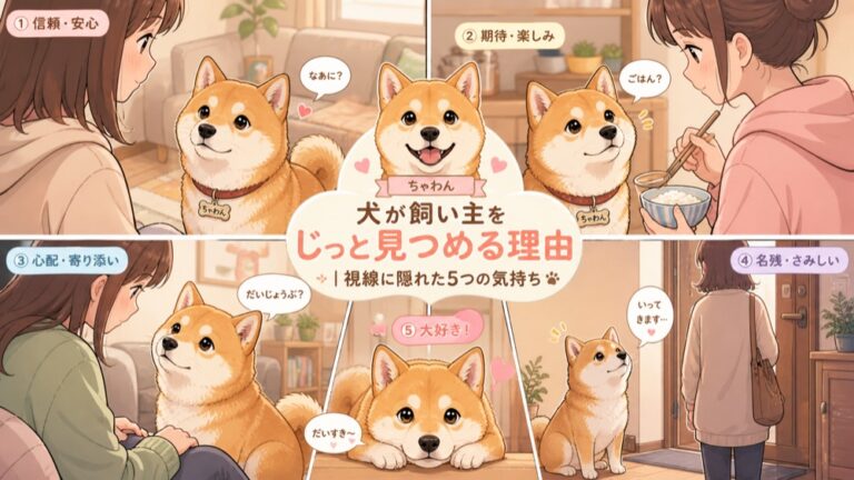犬が飼い主をじっと見つめる理由｜視線に隠れた5つの気持ち