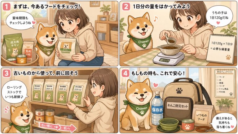 犬のフード備蓄は何日分？ローリングストックの実践ガイド