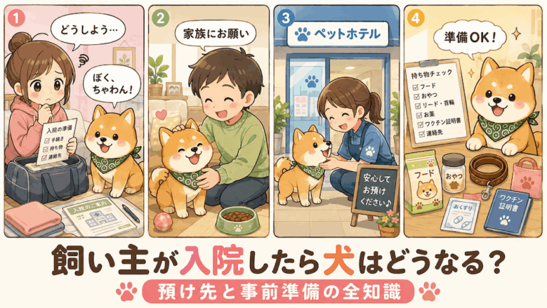飼い主が入院したら犬はどうなる？預け先と事前準備の全知識