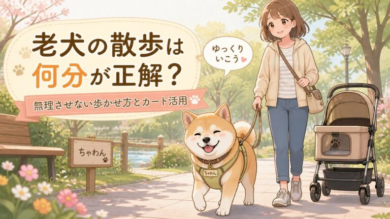 老犬の散歩は何分が正解？無理させない歩かせ方とカート活用