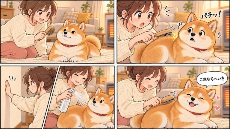 犬の静電気対策｜冬のブラッシング・服・湿度でパチッを減らすコツ